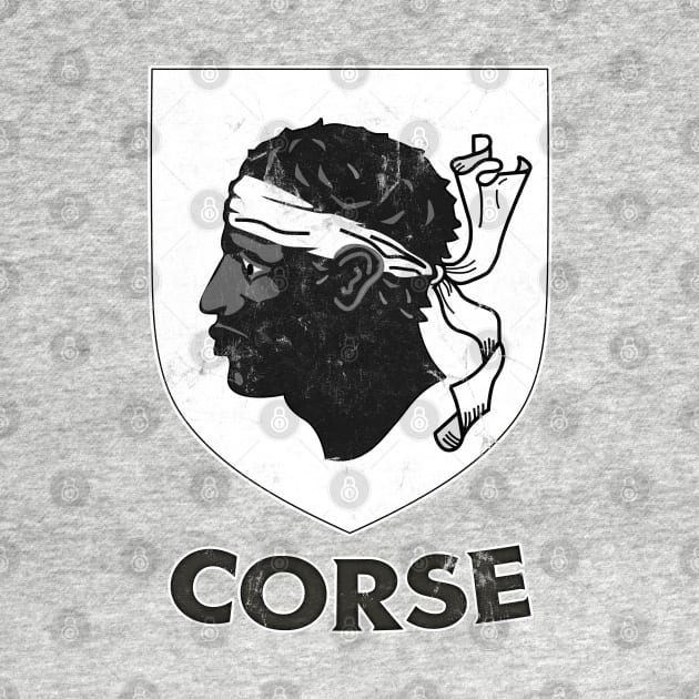 Corsica -- Vintage Style Crest Design by DankFutura